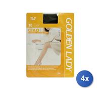 4x Ciao Collant 15 Den 36N Blu Tg.Iii