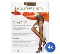 4x Ciao Collant 20 Den 36O Fumo Tg.Iv