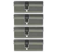 4x Cilindro a Profilo 70mm 30/40 + 20 Chiave Porta Zylinder Serratura con Uguali