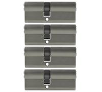 4x Cilindro a Profilo 70mm 30/40 + 20 Chiave Porta Zylinder Serratura con Uguali