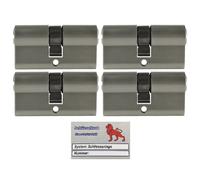 4X Cilindro Profilo 70Mm 35/35 Not+Pericolo +5 Chiavi Insieme Carta Di Codice