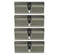 4X Cilindro Profilo 80Mm 40/40 10X Chiave Insieme Cilindro Porta Serratura