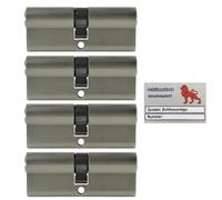 4X Cilindro Profilo 80Mm 40/40 Not+Pericolo Uguale +5 Chiavi Carta Di Codice