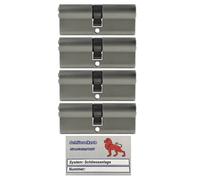 4X Cilindro Profilo 90Mm 45/45 10X Chiave Porta Identica Con Carta Di Codice