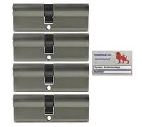 4X Cilindro Profilo 95Mm 45/50 +20 Chiavi Conformi Not+PERICOLO Carta Di Codice