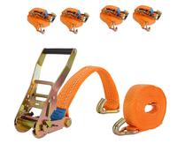 4x Cinghia Fissaggio Con Cricchetto Ancoraggio 6m 3000kg 3to 2-tlg. 35mm Tüv/GS