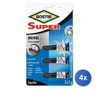 4x Collante Uhu Bostik Super Rapid, modello D2743, Trasparente, per incollaggi
