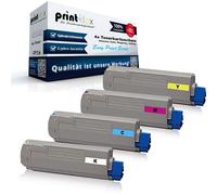 4x Colore Cartucce Toner Per OKI C-5600-DN Black Ciano Easy Stampa