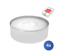 4x Confezione 12 Candele Maxilights Bianco Price's Candles