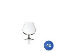 4x Confezione 2 Calici Vetro Invino Brandy Cl 57