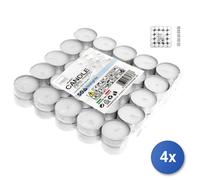 4x Confezione 50 Candele Tealights Bianche Price's Candles