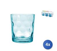 4x Confezione 6 Bicchieri Acqua Azzurro Marca Pasabahce Modello