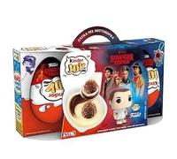 4X Confezione per Kinder Joy, Edizione Speciale Stranger Things, Set 4 Confezioni da 3 Uova con Sorpresa, Edizione Speciale Netflix, 60 gr