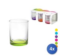 4x Confezioni 6 Bicchieri In Vetro Swing multicolore