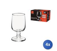 4x Confezioni 6 Calici In Vetro Executive Vino 20 Trasparente Bormioli Rocco