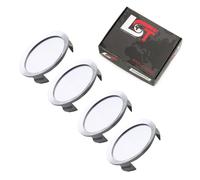 4X Copertura Coprimozzo Coperchio Filo Argento Ø 75Mm Per Audi 80 100 A4 A6