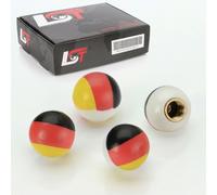 4x Coperture Valvole Pneumatici Sfera Germania Bandiera per Fiat