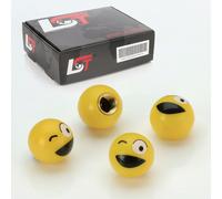 4x Coperture Valvole Pneumatici Sfera Smiley Zwinkern per Hyundai
