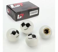 4x Coperture Valvole Pneumatici Smiley Occhiali da Sole per Audi 80 100 A4 A6