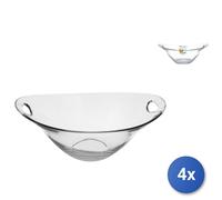 4x Coppe In Vetro Practica Cm 25 5631 Borgonovo