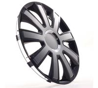 4x Coppe Ruota 14 Pollici Copricerchi "Flash VIII" schwarz / grau compatibili co