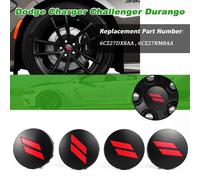 4x Copri tappo centrale ruota per Dodge Charger Challenger Durango 63mm rosso