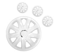 4X Copricerchi 14" Per Drift Blanc Laqué Neuf + Cercle 14 Pollici Lot De 4-Pcz