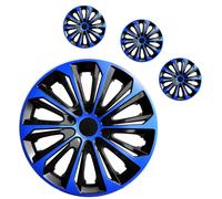 4X Copricerchi 15" Per Bleu / Nero Neuf Strong 15 Pollici Lot De 4-Piéce