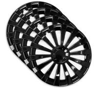 Set 4 Copricerchi 16 Pollici Meridian Black Universali Coppe Copri Ruota Nero