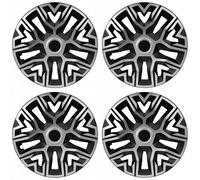 4x Coprimozzo Cerchioni 16'' NRM The Best Bicolor Argento-Nero