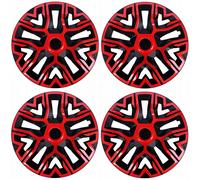4x Coprimozzo Cerchioni 16'' NRM The Best Bicolor Rosso-Nero