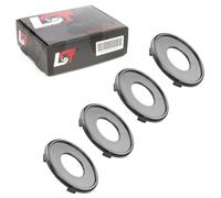 4x Coprimozzo Copricerchio Mozzi Copertura Nera Ø 70mm per Peugeot