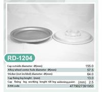 4X Coprimozzo Universale 155Mm Interno 57,5Mm