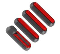 4x Copriruota Coprimozzo Gusci Protettivi Compatibili Con Xiaomi Scooter Elettrico Pro 2 M365 Accessori Adesivi Riflettenti For Scooter(Black Red)