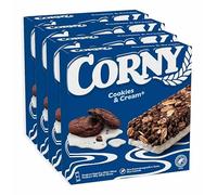 4X Corny Cookies e Cream Barretta di Muesli con Pezzetti di Biscotto al Cacao e Panna 138g
