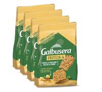 4X Cracker Protein-G con Farine di Legumi, Semi e Lenticchie Rosse in Sacchetto per galbusera 200g