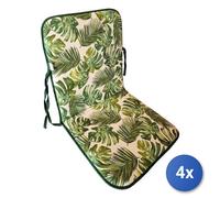 4x Cuscino poltrona Olibò Verde Per Complementi D'arredo e Accessori Per La