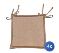4x Cuscino seduta Olibò Beige Per Complementi D'arredo e Accessori Per La Casa