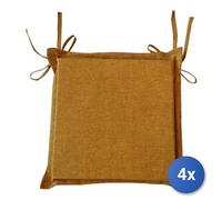 4x Cuscino seduta Olibò Oro Per Complementi D'arredo e Accessori Per La Casa