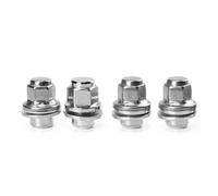 4X Dadi In Lega Per Jaguar XF XJ XK XJR M12 X 1.5 Dado Piatto Cromo 19MM