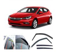 4X Deflettori d'Aria Compatibile con Opel Astra (K) 2015-presente 5 Porte Antiturbo per Auto Vetro Acrilico Anti Vento Guardia di Pioggia Sole Neve qualità Premium PMMA