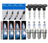 4x Delphi Bobina Accensione + 4x Bosch Candela Super 4 per Audi A4 8E2 B6 2.0