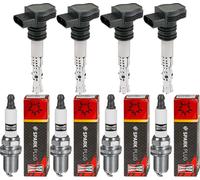 4x Delphi Bobina Accensione + Champion Candela per Suzuki Swift IV Fz NZ