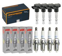 4x Denckermann Bobina + 4x Iridio Laser Candela NGK per BMW 3er Compatto E46