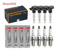 4x Denckermann Bobina Accensione + 4x Iridio Laser Candela NGK per Ford Focus II