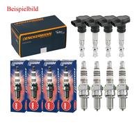 4x Denckermann Bobina Accensione + 4x NGK Candela di Iridio Ix per Mazda 323 F