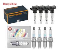 4x Denckermann Bobina Accensione + 4x NGK Candela Laser Platinum per