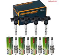 4x Denckermann Bobina Accensione + Denso Candela per Honda Civic (VIII)