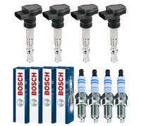 4x Denso Bobina + 4x Bosch Candela Doppio Iridio per Toyota Rav 4 III _A3_