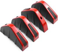 4x Diffusore Paraurti Posteriore per BMW 2er Active Tourer-2014-2022 | Spoiler Labbro Posteriore Effetto Fibra di Carbonio ABS Alette Pinna di Squalo Protezione Aerodinamica Posteriore Sportivo